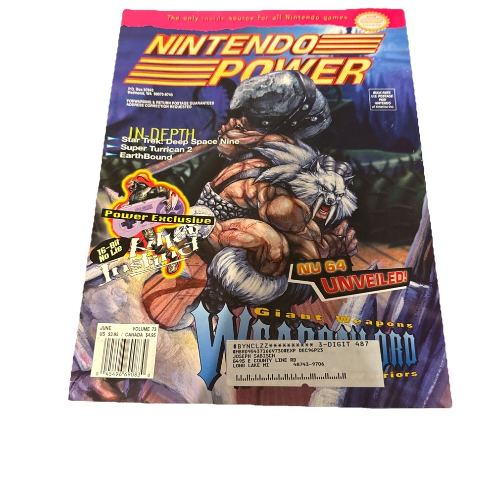 Nintendo Power #73 - NU74 - Complete With Poster‎ - Donkey Kong Cards -